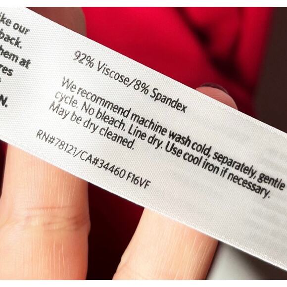 Eileen Fisher Viscose Jersey Tiered Cap Sleeve
Midi Dress Large Red - Picture 8 of 8